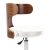 Chaise pivotante design dossier bois � roulettes Teqler