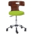 Chaise pivotante design dossier bois � roulettes Teqler