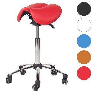 Tabouret selle de cheval � roulettes Teqler