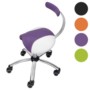 Tabouret selle de cheval � roulettes avec dossier amovible Teqler