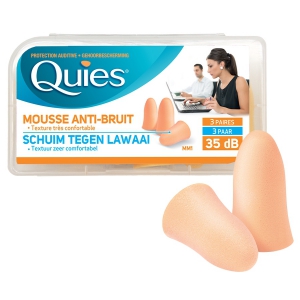Bouchons d'oreille en mousse Quies (3 paires)