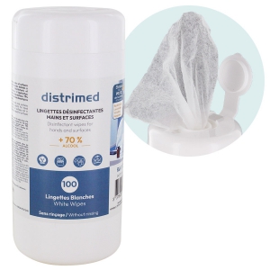Lingettes nettoyantes d�sinfectantes Distrimed (boite de 100)
