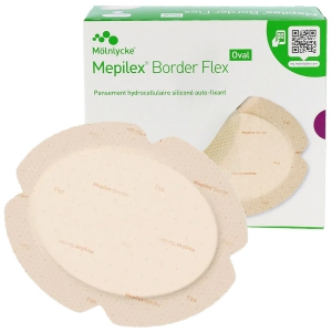 Pansement hydrocellulaire Mepilex Border Flex Oval