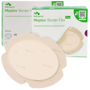 Pansement hydrocellulaire Mepilex Border Flex Oval