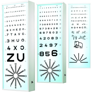 Echelles d\'acuit visuelle lumineuses (tests fixes)