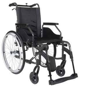 Fauteuil roulant NovoLight avec dossier fixe et repose jambe droite ou gauche