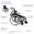 Fauteuil roulant NovoLight avec dossier fixe et repose jambe droite ou gauche