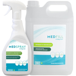 Dtergent dsinfectant Stericid Medspray et Medfill