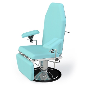 Fauteuil de pr�l�vement hauteur variable hydraulique sur socle chrom� Sana Carina