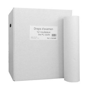 Draps d\'examen - Gaufrs One Ply - 135 formats (50x35 cm) - 12 rlx