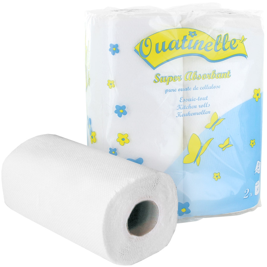 SOPALIN Essuie-tout sur mesure blanc maxi rouleaux 2 rouleaux pas cher 