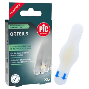 Pansements ampoules hydrocollo�des Pic - Sp�cial orteils (boite de 6)