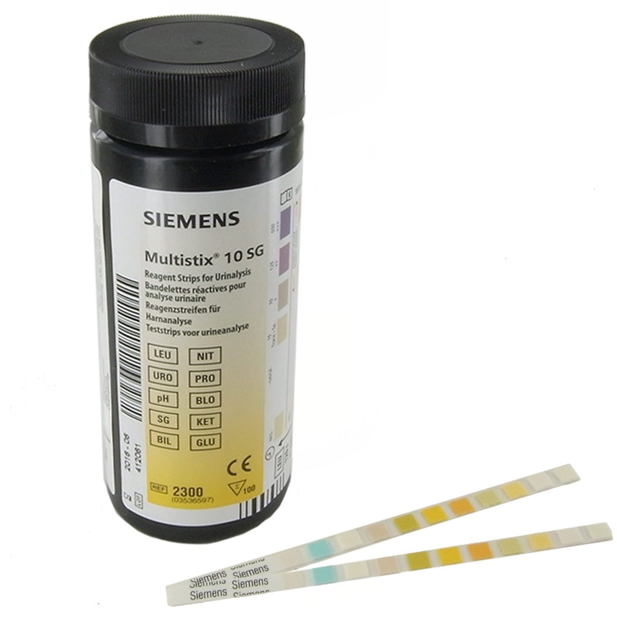 Bandelette urinaire test 10 paramètres Multistix SIEMENS - Boîte