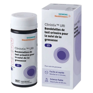 Bandelettes urinaires pour suivi de grossesse Clinistix URI Siemens