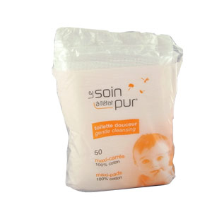 Maxi-carrs de coton 9x10 cm (sachet de 50)