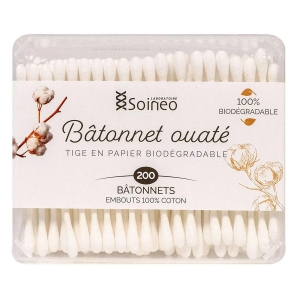 Coton-tiges biod�gradables - 200 pi�ces