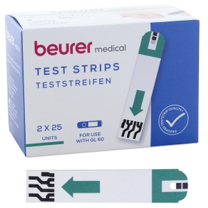 Bandelettes pour lecteur de glycmie GL60 Beurer