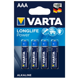 Piles alcalines Varta Longlife - AAA LR03