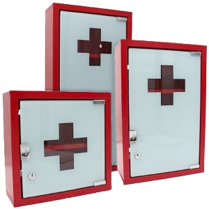 Armoire  � pharmacie 1 porte avec porte en verre tremp�e Farmor