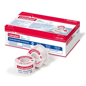 Sparadrap silicon Leukoplast Skin sensitive (boite de 12 rouleaux)