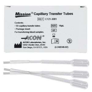 Tubes de transfert capillaire pour hmoglobinomtre Mission (boite de 50)