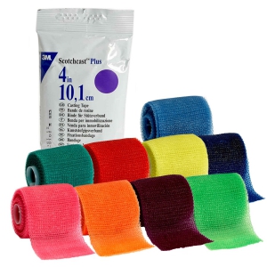 Bande de rsine SCOTCHCAST PLUS 10,1 cm x 3,6 m - Couleurs