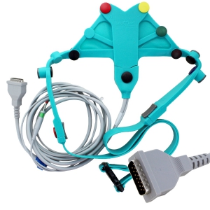 Ceinture ECG � sangle avec c�ble patient int�gr� Levmed (connecteur type D sans vis)