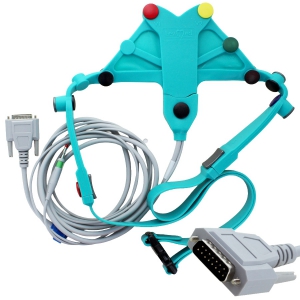 Ceinture ECG � sangle avec c�ble patient int�gr� Levmed (connecteur type D avec vis)