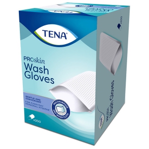 Gants jetables TENA Wash Gloves Proskin non plastifiés (par 200)