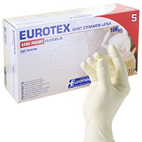 Gants d'examen latex non poudrs non striles Eurotex
