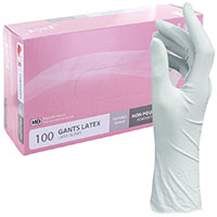 Gants d'examen latex non poudrs non striles