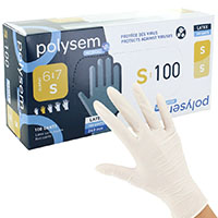 Gants d'examen latex non poudrs non striles Polysem