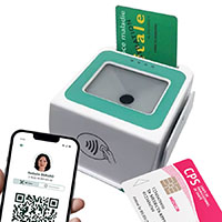 Lecteur SESAM-Vitale ProVitale : QR code e-carte Vitale - NFC - Carte bifente
