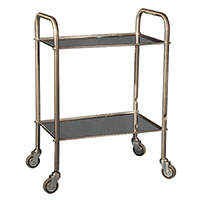 Guridon mdical en inox 2 plateaux